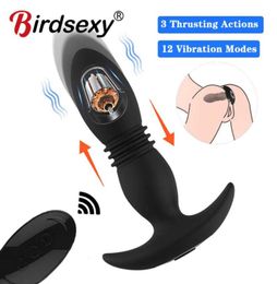 Huge Dildo Vibrators Anus Butt Plug Male Prostate Massager Adult Toys Anal Vibrator Remote Teles ic Vibrator Sex Toys for Men X0604207323