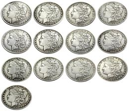 US 13pcs Morgan Dollars 18781893 CC Different Dates Mintmark craft Silver Plated Copy Coins metal dies manufacturing 257930584115133