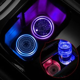 Luminous Car Water Cup Coaster Holder 7 Colourful USB Charging For Mazda 3 5 323 CX-3 CX-4 CX-5 CX-7 CX-9 Axela 6 RX8 7 MX3 MX5