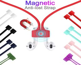 Silicone Earphone Antilost Cord Magnetic String Rope For AirPods Pro 1 2 3 Soft Neck Strap Xiaomi Huawei2839332