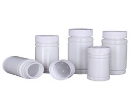 Empty Pill Bottles Portable White Round Plastic Powder Medicine Holder Tablet Container Case for Pharmacy Vitamins 60ml9274034