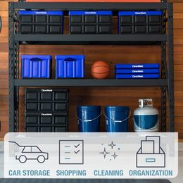 Storage Bins 3 Pack NO LID-Stackable Storage Containers for Organizing, Toy Storage, Garage Storage, 23"x 15.5"x12.75"
