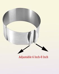 WBBOOMING Adjustable Mousse Ring 3D Round Cake Moulds Stainless Steel Baking Kitchen Dessert Decorating Tools 3 Sizes 2202212855105