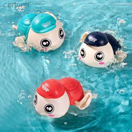 Bath Toys Bath toys Cute Cartoon Animal Tortoise Classic Baby Water Toy Infant Swim Turtle Wound-up Chain Clockwork Kids Beach Toys 240413