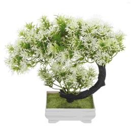 Decorative Flowers Fake Potted Bonsai Artificial Decor Plants In Pot Faux