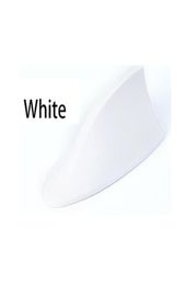 Universal Car Roof White Shark Fin Antenna Cover AM FM Radio Signal Aerial Adhesive Tape Base Fits Most Auto Cars SUV Truck6749829