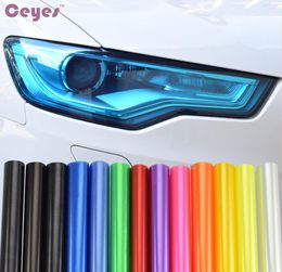 30100cm Car Light Sticker Film Self Adhesive Fog Light Headlight Taillight Tint Vinyl Change Colour Films 3 Layer Black Golden2284969