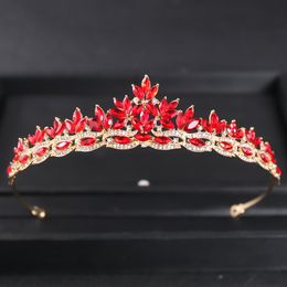 Baroque Luxury Rhinestone Bridal Crown Tiara Silver Plated Crystal Prom Diadem Crowns Headband Wedding Hair Accessories Jewellery