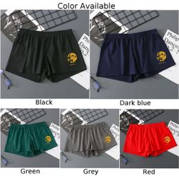 Men Boxers Elasticity Waist Pajama Super Soft Sleep Homewear Solid Loose Underwears Swim Sport Shorts Arrow Pants Daily Briefs