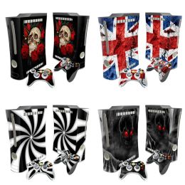 Stickers Vinyl Skin Sticker Cover For Microsoft Xbox 360 with 2 Controllers Decal for Xbox 360 Gamepad Controller