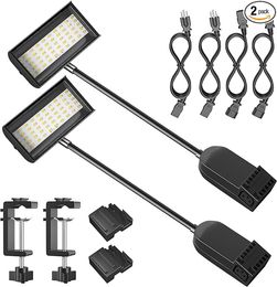 Trade Show Lights LED Display and Exhibit Arm Lighting, Connectable Tradeshow Lights Included Clamps, Mounting Brackets, Power Cables,