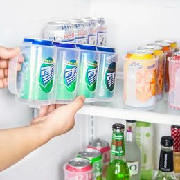 Storage Bottles Space-saving Finishing Rack Box Hand-pull 4-section Refrigerator Beverage