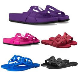 Lightweight Peep Toe Non Slip Soles Slippers with box Casual Rubber Slingback women Sandals Wettable Summer Beach shoes man Convenient