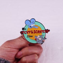 Childhood cats mouse enamel pin childhood game movie film quotes brooch badge Cute Anime Movies Games Hard Enamel Pins