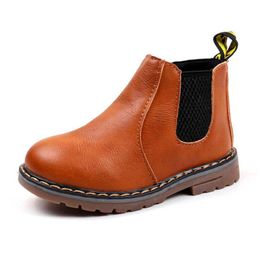 Top Quality Children's Boots Lined Boys Girls Waterproof Side Zipper Short Ankle Snow Winter Shoes Kids Baby Martin Booties Designer Classic luxury5973478