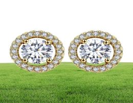 Stud Fashion Luxury 925 Silver Pin Crystals From rovskis 6mm Small Zircon Earrings For Women Christmas Gift Korean Jewelry3437897