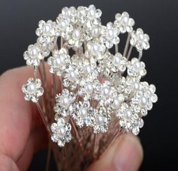 40PCS Wedding Accessories Bridal Pearl Hairpins Flower Crystal Rhinestone Hair Pins Clips Bridesmaid Women Hair Jewelry8918221