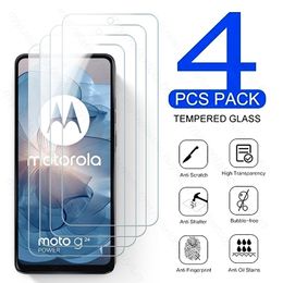 4PCS Full Cover Protective Glass Case For Motorola Moto G24 4G G 24 Power 2024 6.5" Screen Protector Tempered Glass MotoG24 4G