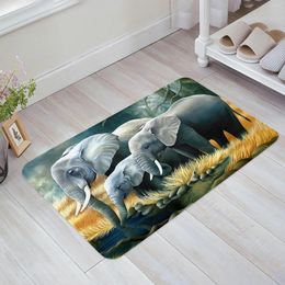 Carpets African Animal Elephant Floor Mat Entrance Door Living Room Kitchen Rug Non-Slip Carpet Bathroom Doormat Home Decor