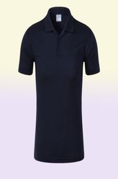 Summer Style Black Classic Brand Short Sleeve Polo Shirt Pure Colour Casual Mens Lapel Top3834118