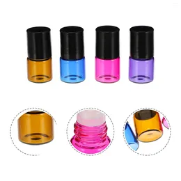 Storage Bottles 16Pcs 1ml Essential Oil Glass Empty Refillable Portable Roll On Dispenser For Home Travel