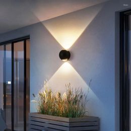 Wall Lamp 6W LED Outdoor Round Waterproof Courtyard Garden Aisle Stairs Bedroom Living Room Decoration Daily Lighting LP47