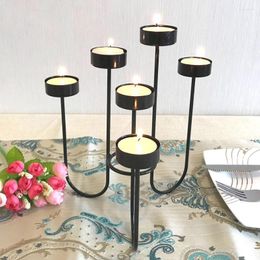 Candle Holders Wrought Iron Christmas China Flower Rack Lantern Centrepieces Candelabra Portavelas Moroccan Decor 50KO207