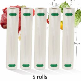 Machine 28*500cm Vacuum Bag Packaging Rolls Vacuum Sealer Bags Storage Bags Food Bag for Food Packing Machine Sous Vide