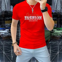 2024 New Mens Designer T Shirt Casual Man Womens Loose Tees With Hot Drill Letters Short Sleeves Top Sell Luxury Men Cotton plus multi edition Tees Size M-5XL