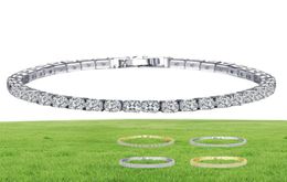 18K WhiteYellow Gold Plated Sparkling Cubic Zircon CZ Cluster Tennis Bracelet Fashion Womens Jewellery for Party Wedding3084889