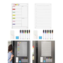 Magnetic Calendar Memo Reminder Planner Board Erasable for Fridge Portable Weekly Planning Board for Family Office Kitchen Home