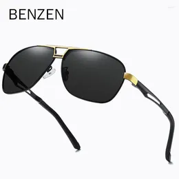 Sunglasses BENZEN Top Al-Mg Square Polarised Men Sun Glasses Women Safety Male Driving Goggles Masculino 960
