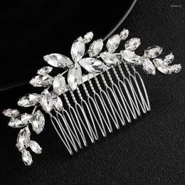 Headpieces Classic Austrian Crystal Hair Combs Silver Colour Alloy Wedding Jewellery Accessories Headdress Bride's Tiara