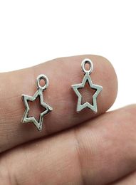 Whole 200pcs Small Star Alloy Charms Pendants Retro Jewellery Making DIY Keychain Ancient Silver Pendant For Bracelet Earrings 13441386