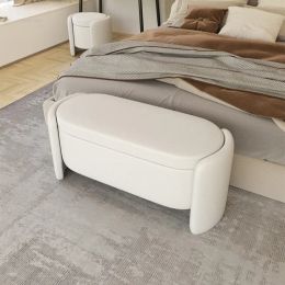 Nordic Lamb Wool Shoe Shoe Stool Bed End Stools Multi-functional Luxury Home Storage Ottomans Cloak Upholstered Bench K