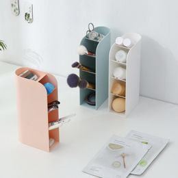 Personalised Minimalist Pen Holder Multi-compartment Diagonal Plug-in Plastic Student Desktop Organiser Lipstick Organiser Shelf