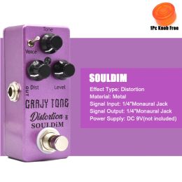 Cables SoulDiM Distortion Guitar Effect Pedal Distortion Guitar Pedal 9V Effect Pedal Guitar Accessories Part