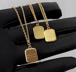 Fashion letter gold chain necklace for mens and women Party lovers gift jewelry With223O1963332