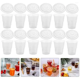 Disposable Cups Straws Desserts With Lids Smoothie Cup Cool Tea Party Accessories Wrapping Decorative Water Drinking