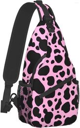 Backpack Cow Print Sling Bag Crossbody Hiking Travel Daypack Chest Lightweight Shoulder For Women Men