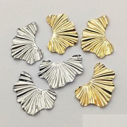 Charms Arrival 32X22Mm 100Pcs Brass Pendants Copper Leaf Charm For Handmade Necklaceearring Diy Parts Jewellery Findings Components Drop Otijl