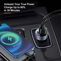 MZX 72W Car Charger Fast Charge Phone Cell Type C Aluminium Mobile QC Quick Charge Charging For iphone Charger 15 Pro Max Xiaomi