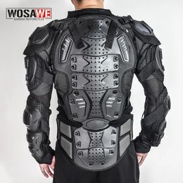 WOSAWE Sports Motorcycle Armour Protector Jacket Body Support Bandage Motocross Guard Brace Protective Gears Chest Ski Protection 240412