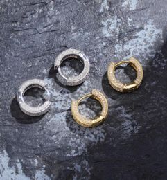 Luxury Designer 18K Gold Plated Copper Zircon Earrings Men Women Hip Hop Jewelry Iced Out Stud Earings Bling Diamond Earring Epack6348083