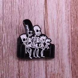 Halloween funny family members enamel pin childhood game movie film quotes brooch badge Cute Anime Movies Games Hard Enamel Pins