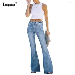 Women's Jeans Women Boot Cut Street Demin Pants Sexy Flare Boyfriend Skinny Trouser 2024 European Style Fashion Zipper Pocket Pant