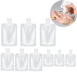 Storage Bottles 100Pcs 30-100ml Travel Size Empty Squeezable Flip Stand Up Pouch For Toiletry Lotion Shampoo Shower Gel Bags Cosmetic