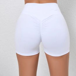 Sexy Sporty Scrunch Shorts Womens Cycling Training and Exercise Gym Workout Tights Push Up Fitness Short Leggings White 240403