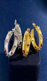 New designed Hoop Huggie earrings brass 18K gold plated women ear stud Designer Jewellery Gifts ER653538010