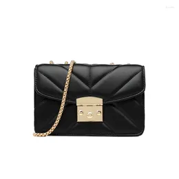 Shoulder Bags Luxury Design Fashion Women Bag Chain Lock Small Square Exquisite One Messenger Female